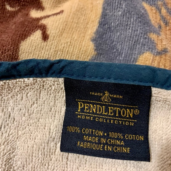 Baby Pendleton Hooded Bath Towel Buffalo Print - Picture 4 of 4